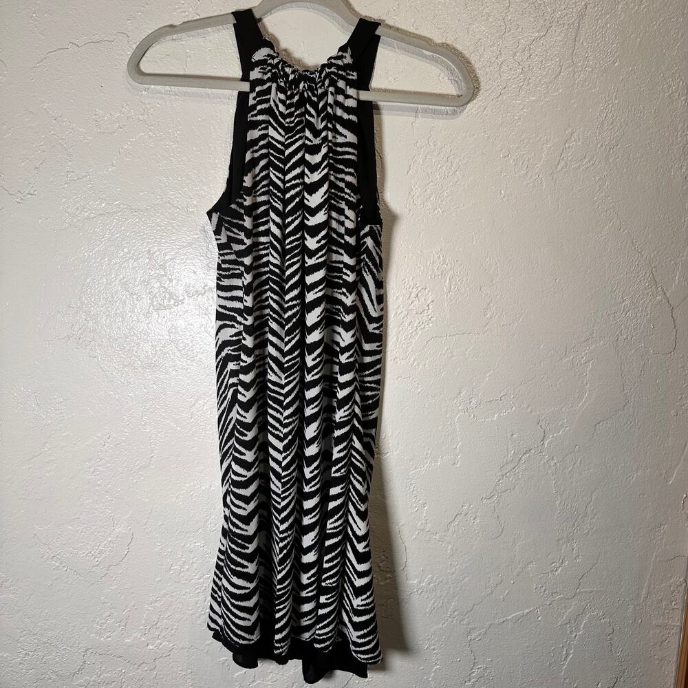 WHBM Size 4P Reversible Dress Black White Sleeveless Summer Cocktail Capsule